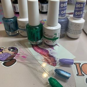 Uv led gel bundle blues and greens